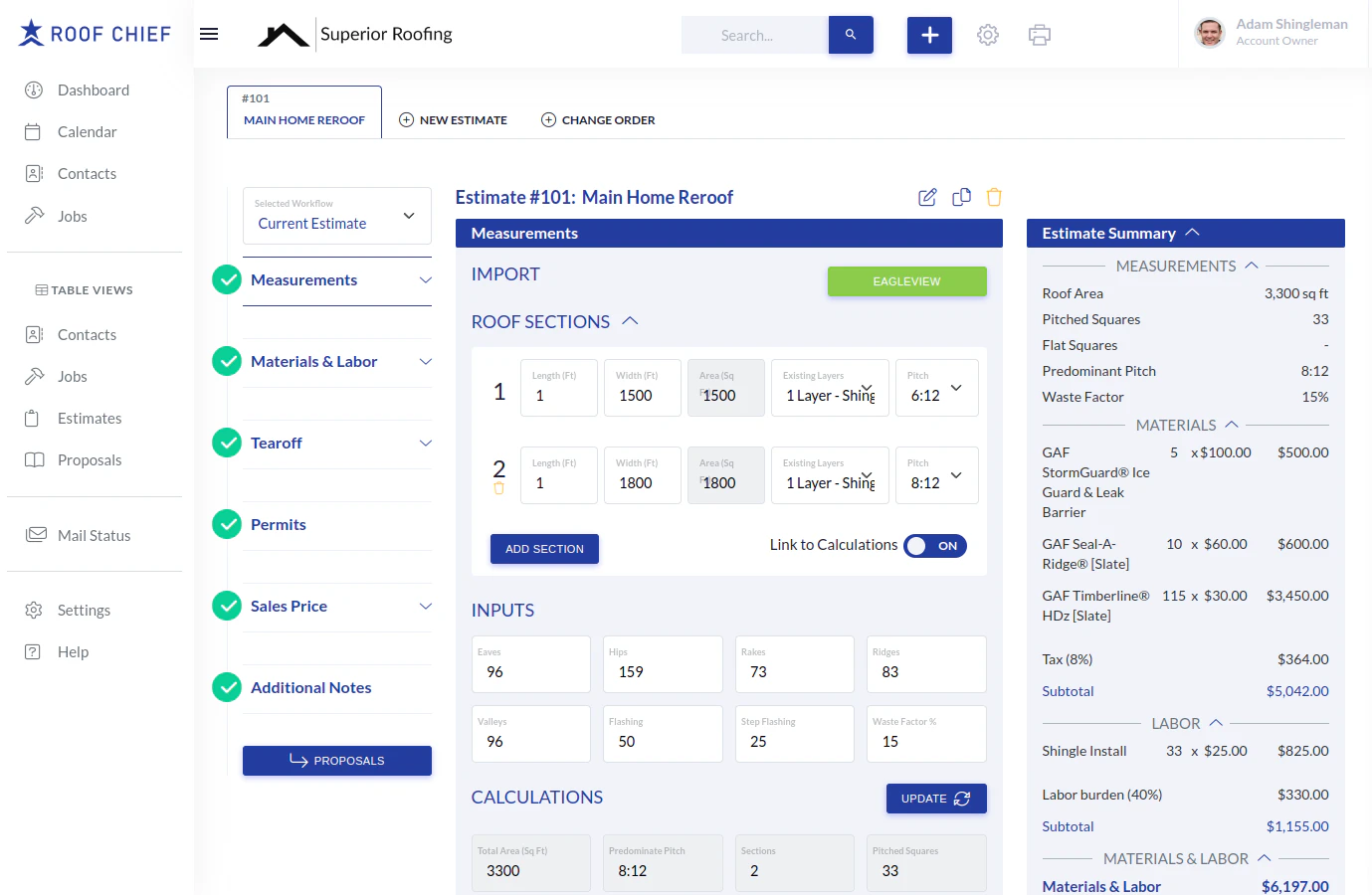 screenshot of Roof Chief